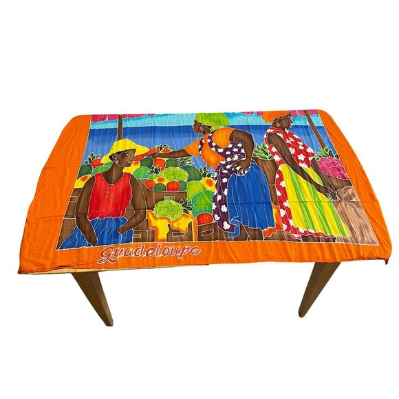 GUADALUPE Sarong Bright Colourful Women Market Tourist Guadeloupe 43 x 61 Inches - Picture 3 of 14